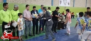 مراسم اختتامیه مسابقات فوتسال کاشمر در دهستان کسرینه برگزار شد