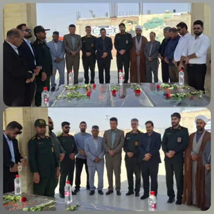 غبارروبی مزار شهدای گمنام شهرستان کرخه