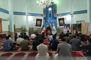 شرکت پاسداران وبسیجیان ناحیه مقاومت بسیج سپاه نیکشهر درنمازعبادی سیاسی جمعه