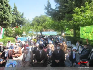 اعلام حمایت از مردم مظلوم فسلطین در حوزه علمیه امام خمینی (ره)شهرستان قوچان