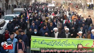 راهپیمائی 22 بهمن بسیجیان حوزه جناب قاسم سپاه تبریز
