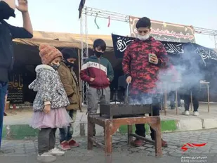 برپایی موکب های عزاداری در شهرستان سرخه