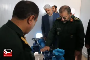 بهره برداری از مجتمع آبرسانی کوثر طبس با حضور رئیس سازمان بسیج مستضعفین