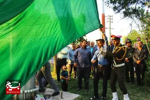 پرچم سبز علوی در سرخه به اهتزاز درآمد