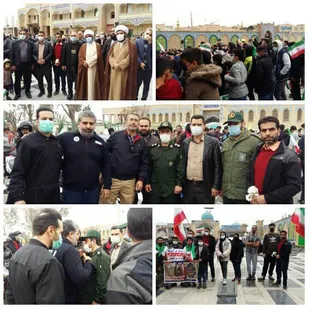 حضور جامعه ورزش شهرستان پیشوا در مراسم روز ۲۲ بهمن