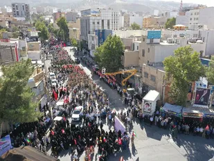 رزمایش جان&zwnj;فدایان ایران از قاب آسمان ایلام