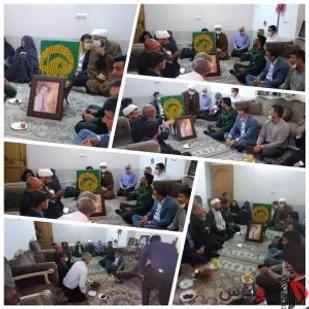 دیدار جمعی از مسئولین شهرستان زرند  با خانواده شهید عباس جعفری