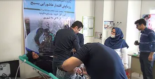 رزمایش اقتدار عاشورایی بسیج در مناطق محروم/خدمت رسانی تیم های پزشکی در روستای مالوجه