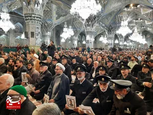مراسم چهلم شهدای حوادث دی&zwnj;ماه در حرم مطهر رضوی برگزار شد