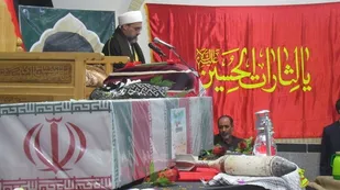 برگزاری مراسم وداع باشکوه با پیکر شهیده فاطمه اسدی در سنقر