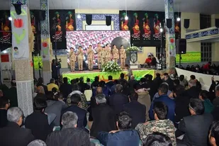 مراسم بزرگداشت شهدای حادثه تروریستی کرمان و چهارمین سالگرد شهادت حاج قاسم در بهاباد