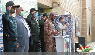 صبحگاه مشترک گرامیداشت هفته معلم و عقیدتی سیاسی در تربت جام