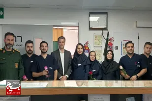 دیدار فرمانده سپاه ناحیه همدان و جمعی از بسیجیان با پرستاران