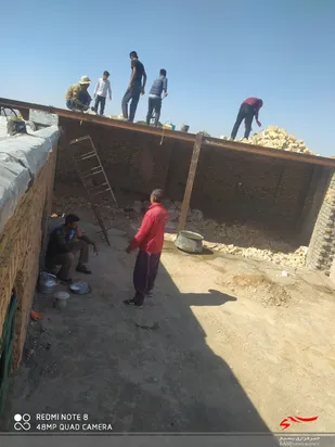 ساخت مسجد روستای کبوترخانه به همت گروه جهادی پایگاه بسیج روستا