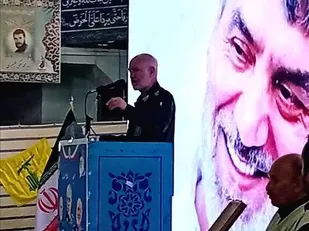 تجدید بیعت مردم اقلید فارس &laquo;زادگاه شهید اقتدار&raquo; با آرمان&zwnj;های مقاومت در چهلمین روز شهادت حاج یونس