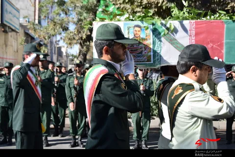 پیکر شهید اسدی از مدافعان حرم در نیشابور تشییع ‌شد