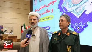 مصاحبه با سردار محمدی اصل فرمانده سپاه استان و حجت الاسلام علیی مسئول نمایندگی ولی فقیه در سپاه استان در سومین همایش نماز و سلامت روان سپاه استان اردبیل