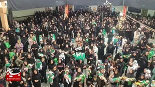 برگزاری آیین باشکوه شیرخوارگان حسینی در شهر مهرگان&nbsp;