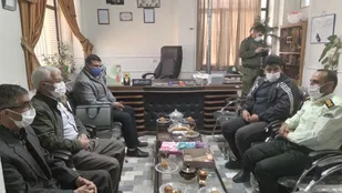 دیدار بسیجیان و مسئولین محلی روستای قلعه نو خالصه با نیروی انتظامی شاهرود