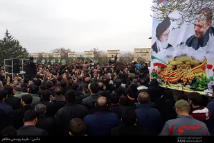 خاکسپاری شهید&laquo;خوش لفظ&raquo; در گلزار شهدای همدان