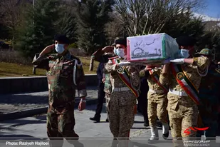 بدرقه و انتقال پیکر مطهر شهید &laquo;محمودی&raquo; به کرمانشاه