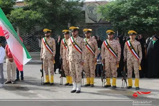 برگزاری صبحگاه مشترک نیروهای مسلح در خلیل آباد