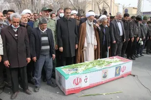 مراسم تشییع و اقامه نماز بر پیکرشهید محمد گودرزی