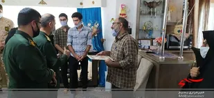 دیدار فرمانده سپاه کربلا با خانواده شهدا و جانباز در چالوس
