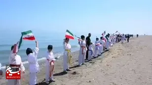 فیلم/ حضور ورزشکاران بسیجی در زنجیره انسانی دیار علویان