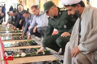 مزار شهدای گرمسار گل&zwnj;باران شد+تصاویر