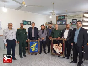 دیدار رئیس بیمارستان شهید صادق گنجی برازجان با فرمانده سپاه ناحیه دشتستان