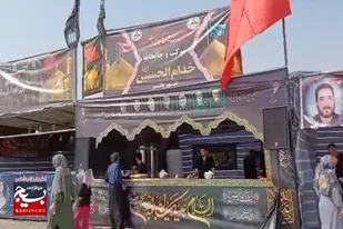 از اذان صبح تا شام اربعین؛ خدمت بی&zwnj;وقفه موکب خادم&zwnj;الحسین پالیز اسدآباد+فیلم