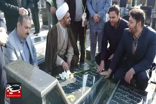 غرس نهال و غبارروبی مزار شهدا به مناسبت بزرگداشت روز شهید در بهار