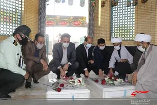 تجدید میثاق اعضای شورای تأمین تنگستان با شهدا در آغاز هفته دولت