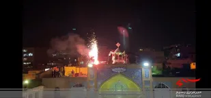 بام ایران با ندای"یاصاحب الزمان(عج)" نورباران شد