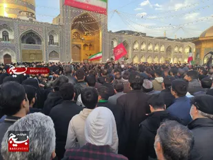 حرم امام رضا(ع) میزبان عزاداران شهادت پدر