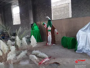 برپایی نمایشگاه و برگزاری مراسم عزاداری در روستای مهدی آباد