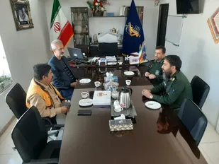 دیدار رئیس اداره برق پیشوا با فرمانده سپاه