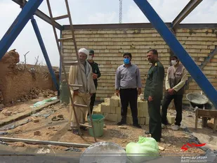 بازدید مسئولین ناحیه بسیج سپاه قاین از گروه جهادی امام جعفر صادق(ع)