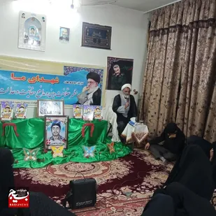 برگزاری یادواره خانگی شهدا در منزل شهید "محمدرضا حیدری" در شهر اسفدن