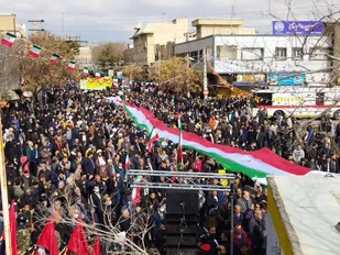 خروش مردم انقلابی شهر یاقوت های سرخ در ۲۲ بهمن ماه