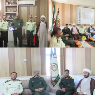 دیدار فرمانده سپاه شهرستان بستک با فرمانده و کارکنان انتظامی به مناسبت هفته فراجا