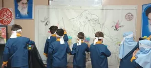 برگزاری پویش نقاشی دیواری به یاد سردار دلها در شهرستان قرچک