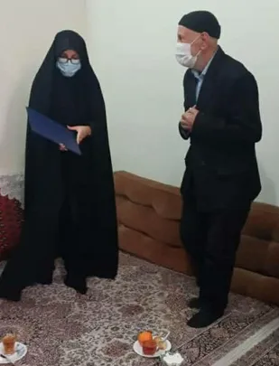 تقدیر از پدر شهید مدافع حرم علی سلطانمرادی