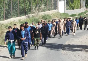 کوهنوردی کارکنان ناحیه امام حسن مجتبی(ع) در ارتفاعات کرمجگان قم