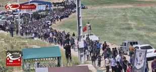 تشییع با شکوه پیکر شهید امنیت، شهید علی سعیدی در روستای ابواسحاق