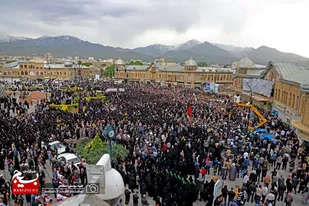 اجتماع بزرگ مردمی دارالمومنین همدان در پی شهادت آیت الله رئیسی همدان