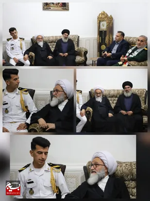 دیدار آیت&zwnj;الله حیدری با افسر بازمانده ناوچه دنا؛ روایت حماسه مقاومت در برابر تروریسم دریایی آمریکا