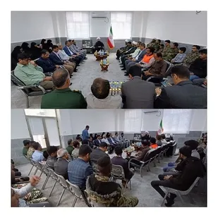 دیدار مسئولان و بسیجیان با امام جمعه شهرستان بندرسیریک