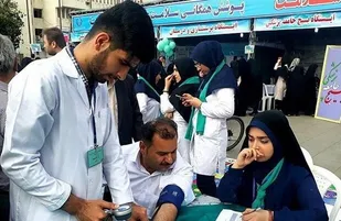افتتاح موکب درمانی بسیج جامعه پزشکی خوزستان در مرز شلمچه